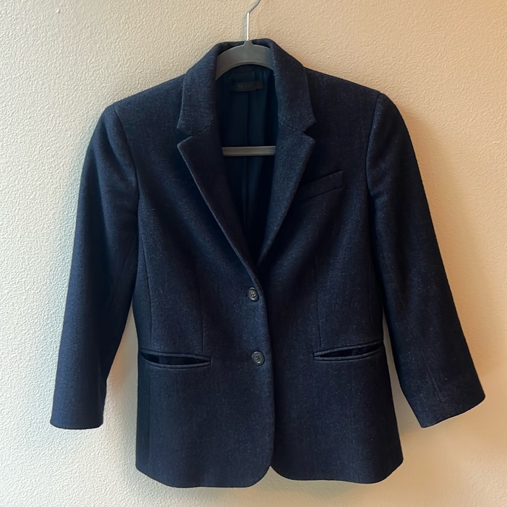 The Row wool & angora 3/4 sleeve blazer Size 2